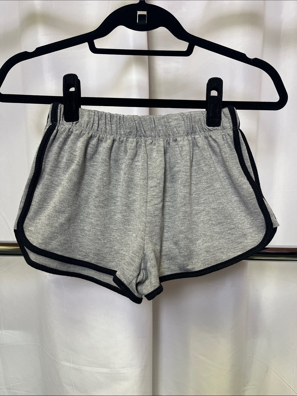 Revelation girls Gray Athletic Shorts with Black Trim size large